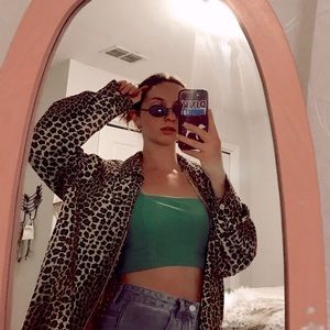 Oversized Cheetah Print Jacket